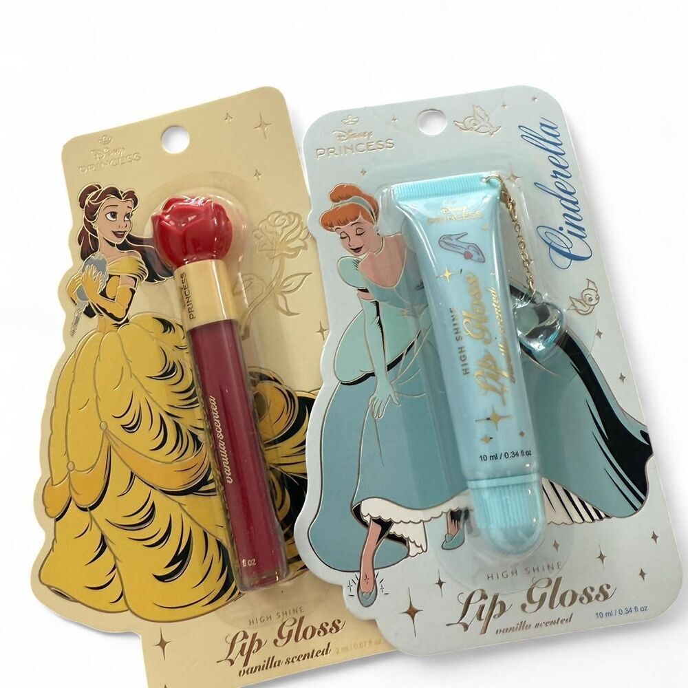 Disney Princess Lip Gloss Bundle - Cinderella & Belle